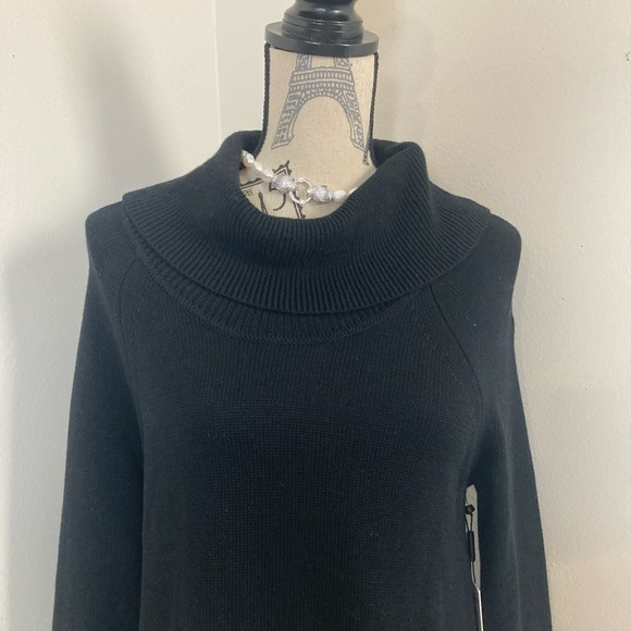 Calvin Klein Women’s Black Crowl Knit Mini Dress Long Sleeves - Picture 2 of 5